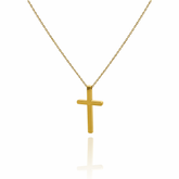 Golden Edge Cross Necklace
