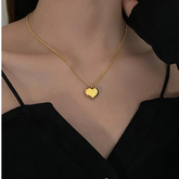 Classic Gold Heart Pendant Necklace