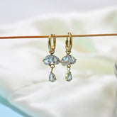 Crystal Drop Bloom Earrings