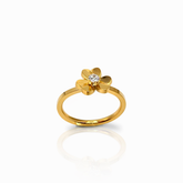 Golden Bloom Solitaire Ring