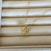 Golden Heart Glow Necklace