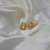 Golden Shell Hoops
