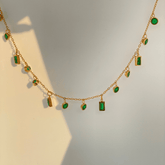 Green Aura Charm Necklace