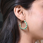 Green Aura Hoops