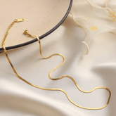 Thin Snake Gold Necklace