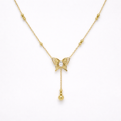 Luna Butterfly Drop Necklace