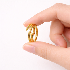 Golden Serpent Wrap Ring