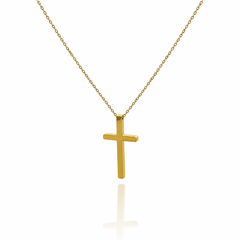 Golden Edge Cross Necklace