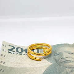 Golden Serpent Wrap Ring