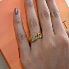 Aurora Crown Adjustable Ring
