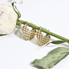 Bold Spark Heart Hoops