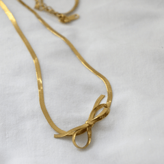 Bow Gold Thick Necklace