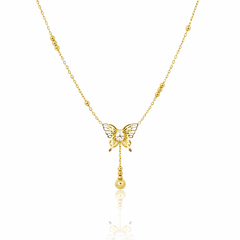 Luna Butterfly Drop Necklace