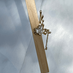 Celestial Wing Heart Drop Earrings