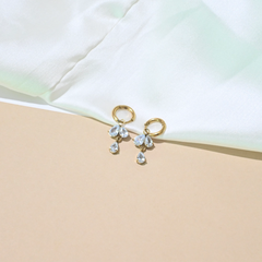 Crystal Drop Bloom Earrings