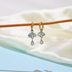 Crystal Drop Bloom Earrings