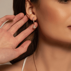 Crystal Drop Elegance Hoops