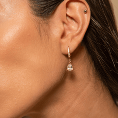 Crystal Drop Elegance Hoops