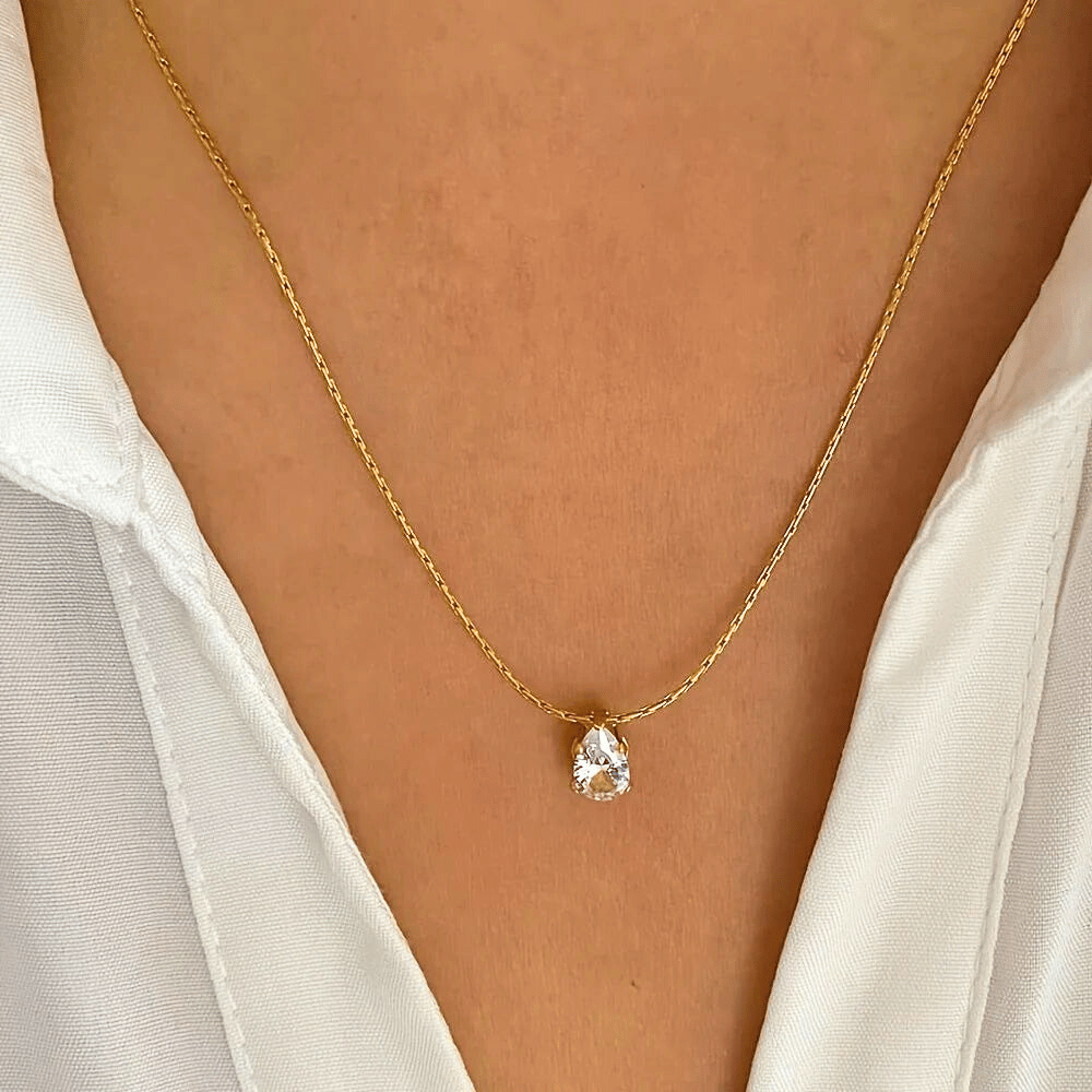 Crystal Drop Elegance Necklace