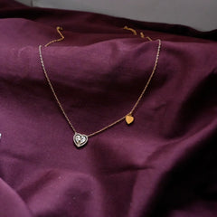 Dual Heart Charm Necklace