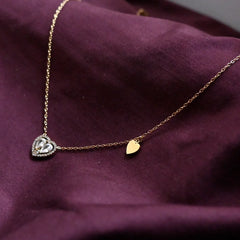 Dual Heart Charm Necklace