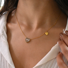 Dual Heart Charm Necklace