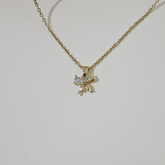 Golden Grace Bow Necklace