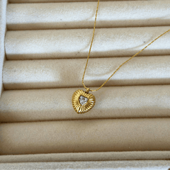 Golden Heart Glow Necklace