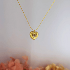 Golden Heart Glow Necklace