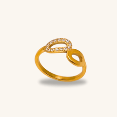 Golden Loop Harmony Ring