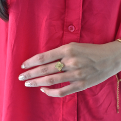 Golden Petal Bloom Ring