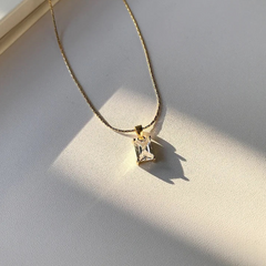 Golden Prism Pendant Necklace