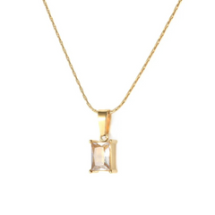 Golden Prism Pendant Necklace