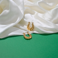 Golden Shell Hoops