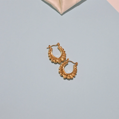 Golden Shell Hoops