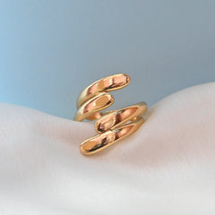 Golden Swirl Ring