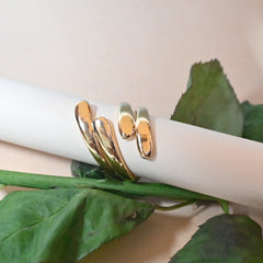 Golden Swirl Ring