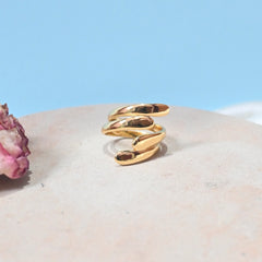 Golden Swirl Ring
