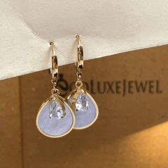 Golden Teardrop Spark Earrings