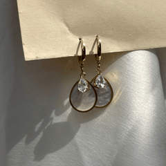Golden Teardrop Spark Earrings