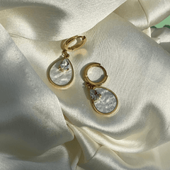 Golden Teardrop Spark Earrings