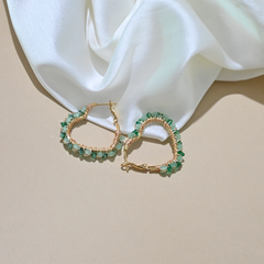 Green Aura Hoops