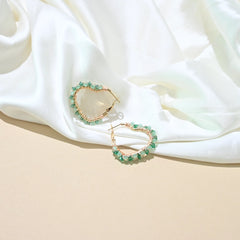 Green Aura Hoops