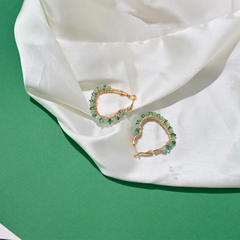 Green Aura Hoops