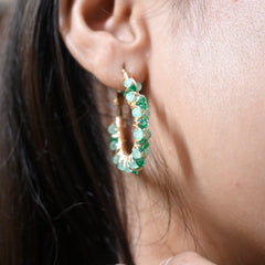 Green Aura Hoops