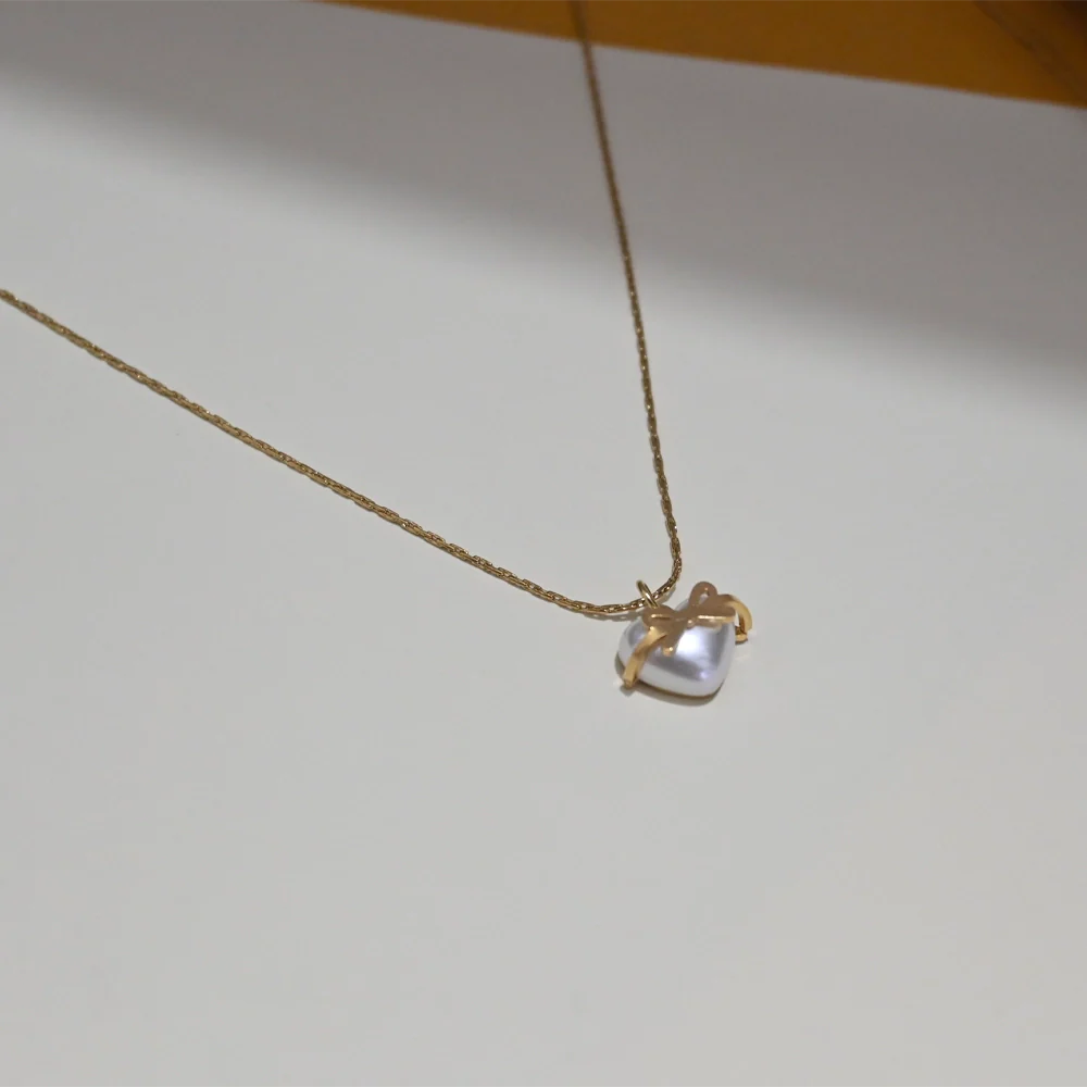 Heartbound Pearl Necklace
