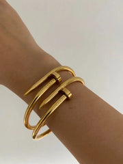 Sleek Gold Nail Kada