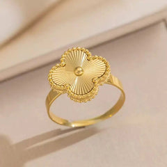 Golden Petal Bloom Ring