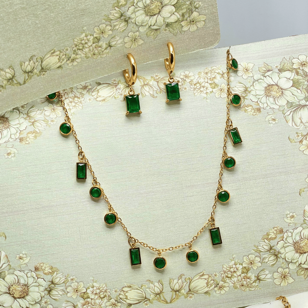 Imperial Emerald Charm Set