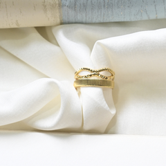 Layered Harmony Statement Ring